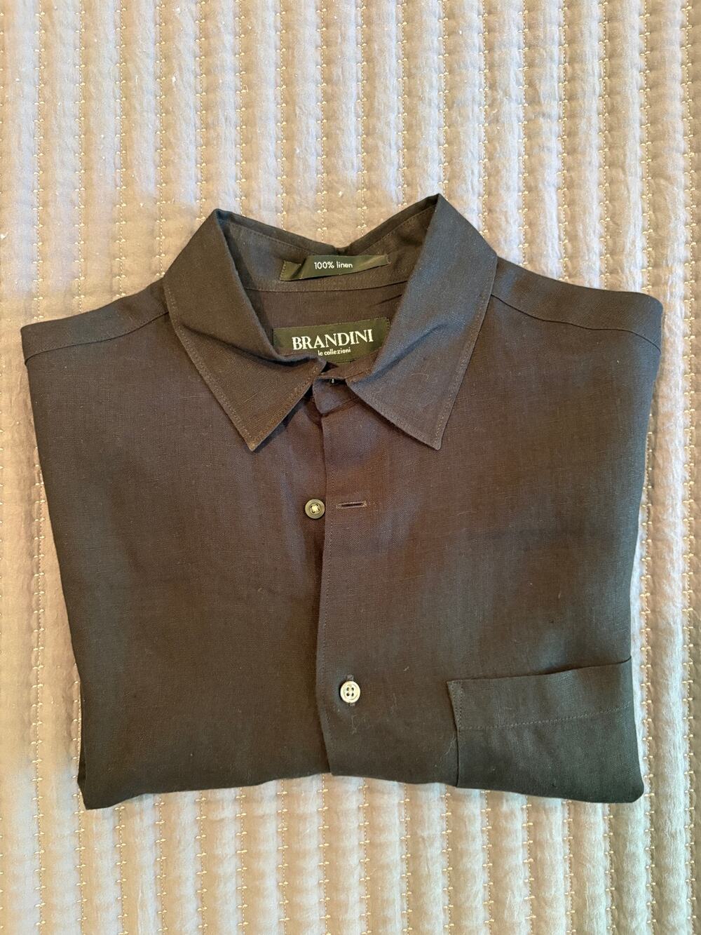 Brandini 100% Linen Short Sleeve Top – Men’s Medium